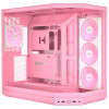 HYTE Y50 Strawberry Milk PC-Gehäuse, hellrosa, Hartglas x 3