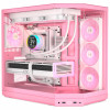 HYTE Y50 Strawberry Milk PC-Gehäuse, hellrosa, Hartglas x 3