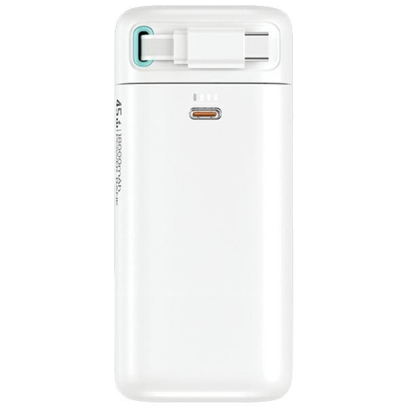 USAMS US-CD216 XMF Series Powerbank 18000 mAh, PD 45W Schnellladung, mit USB-C-Kabel, weiß