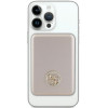Guess GUPBM5AL4DMD 4G Strassed Metal Logo MagSafe Induktions-Powerbank 5000 mAh, 15W, gold