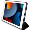 Karl Lagerfeld KLFC10SAKHPKK Saffiano Monogram Ikonik Bookcase für Apple iPad 10.2 (7., 8., 9. Generation), schwarz