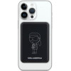 Karl Lagerfeld KLPBM5KIOTTGK Induktions-Powerbank 5000 mAh 15W, Outline Ikonik, MagSafe, schwarz