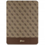 Guess GUFCP12PS4SGW Hülle für Apple iPad Pro 12.9 (2020/2021/2022, 4./5./6. Generation), 4G Stripe Allover, braun