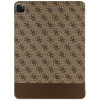 Guess GUFCP12PS4SGW Hülle für Apple iPad Pro 12.9 (2020/2021/2022, 4./5./6. Generation), 4G Stripe Allover, braun