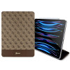 Guess GUFCP12PS4SGW Hülle für Apple iPad Pro 12.9 (2020/2021/2022, 4./5./6. Generation), 4G Stripe Allover, braun