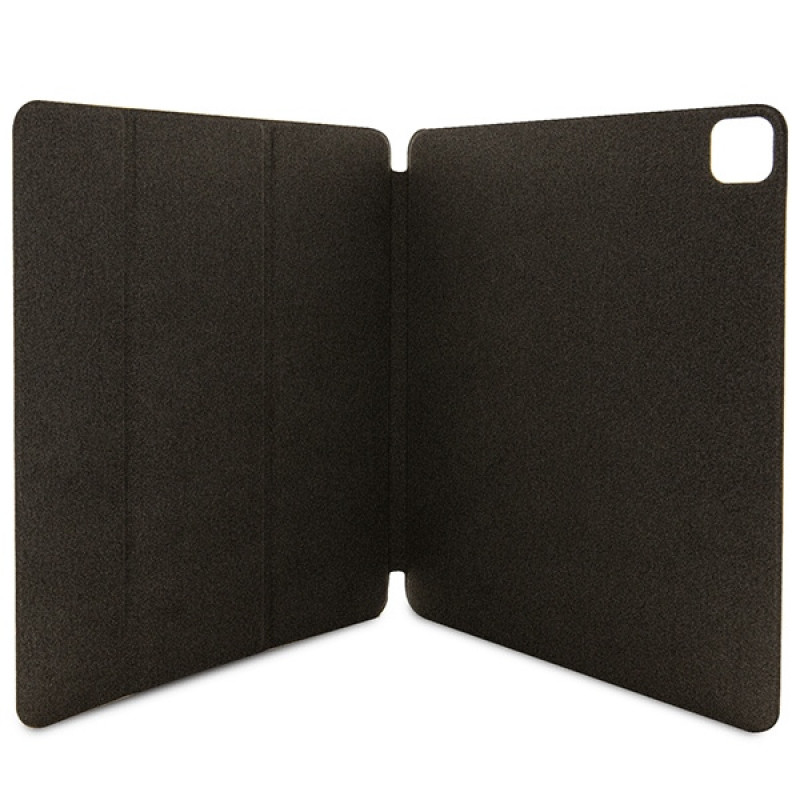 Guess GUFCP12PS4SGW Hülle für Apple iPad Pro 12.9 (2020/2021/2022, 4./5./6. Generation), 4G Stripe Allover, braun