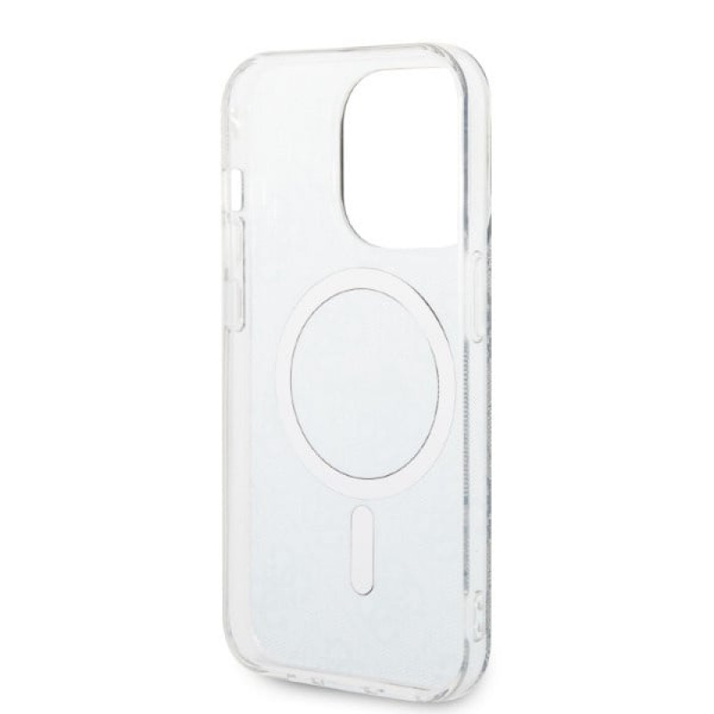 Guess GUBPP14XH4EACSB Hülle + kabelloses Ladegerät Apple iPhone 14 Pro Max Blau Hardcase, 4G Print, MagSafe