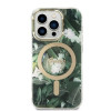Guess GUBPP14LHJEACSA Hülle + kabelloses Ladegerät Apple iPhone 14 Pro grünes Hardcase, Jungle, MagSafe