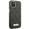 Guess GUHMP14MU4GPRK Apple iPhone 14 Plus / 15 Plus schwarzes Hardcase, 4G Logo Plate, MagSafe