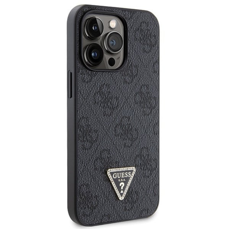 Guess GUHCP13LP4TDSCPK Apple iPhone 13/13 Pro schwarzes Hardcase, Crossbody 4G Metal Logo