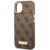 Guess GUHMP14MU4GPRW Apple iPhone 14 Plus / 15 Plus braunes Hardcase, 4G Logo Plate, MagSafe