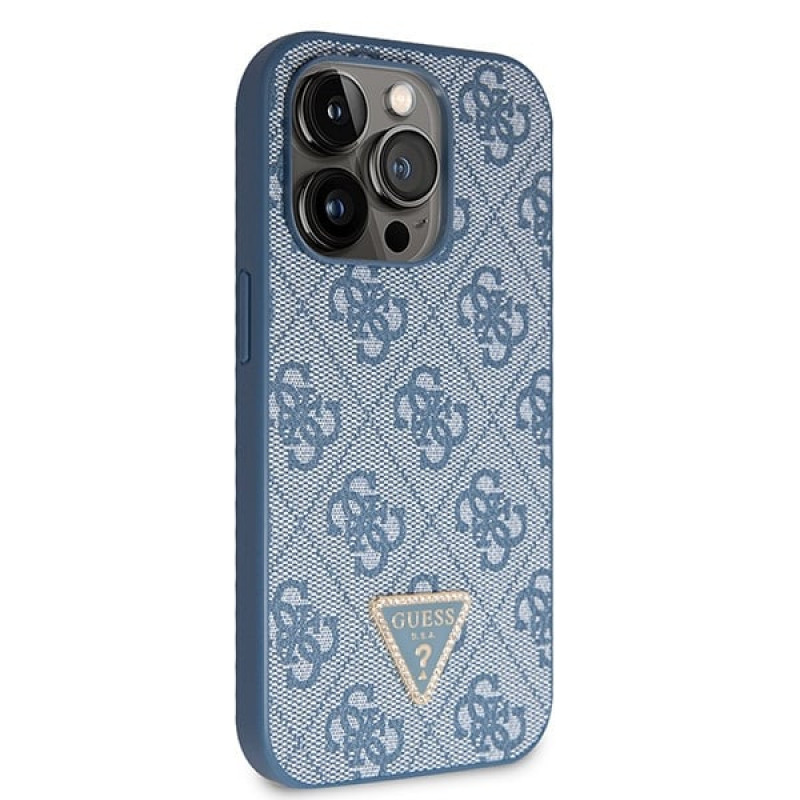 Guess GUHCP14XP4TDSCPB Apple iPhone 14 Pro Max blaues Hardcase, Crossbody 4G Metal Logo