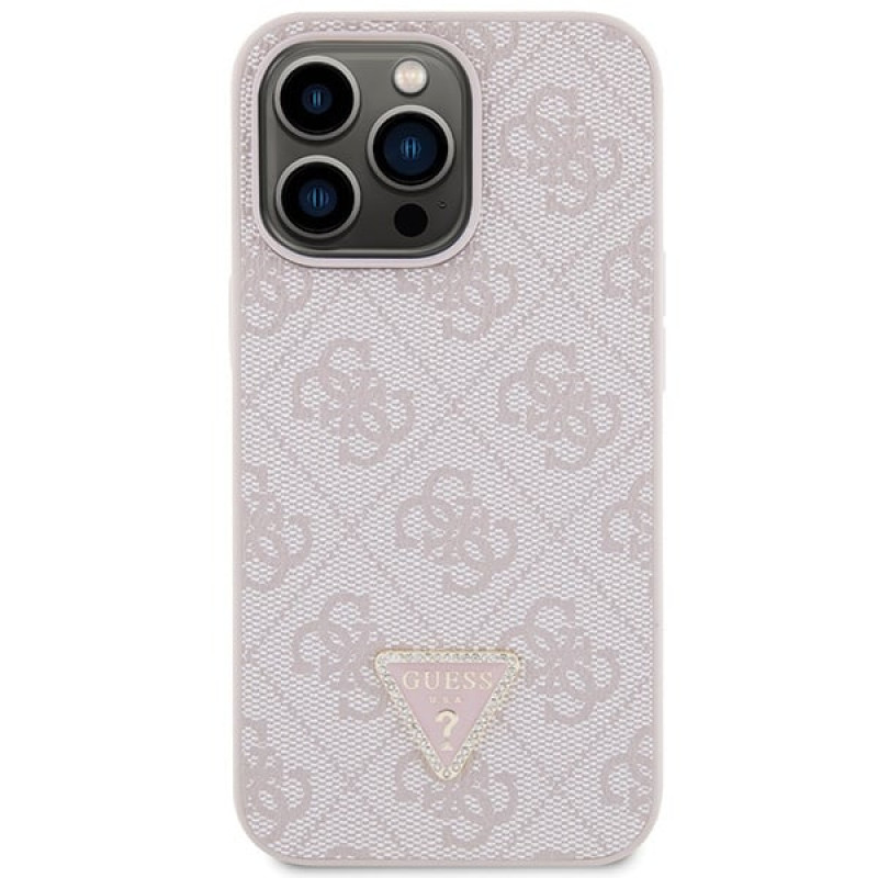 Guess GUHCP13LP4TDSCPP Apple iPhone 13/13 Pro rosafarbenes Hardcase, Crossbody 4G Metal Logo