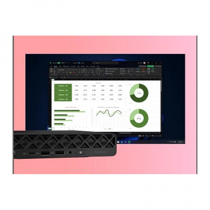 HP ProDesk 4 Mini G1i Mini-PC, Intel Core Ultra 5 235T, 16 GB RAM, 512 GB SSD, Windows 11 Pro