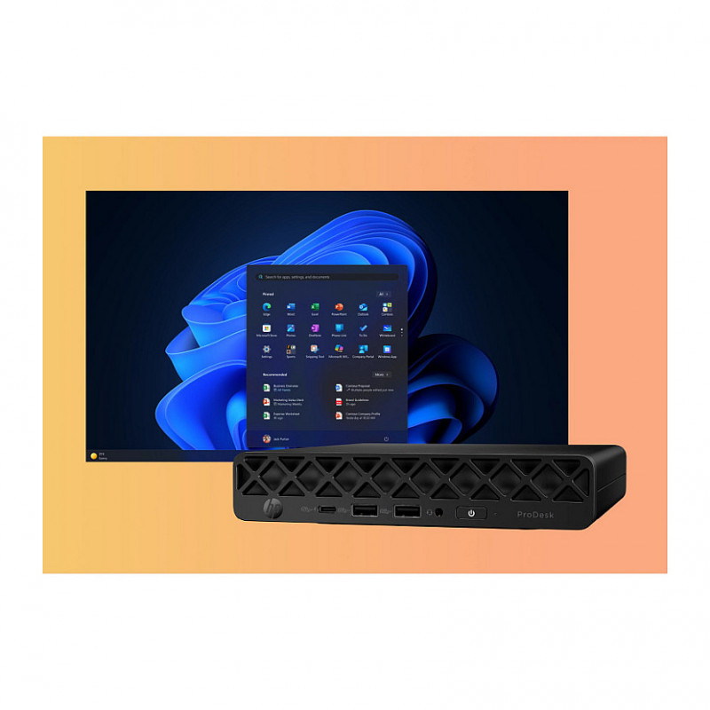HP ProDesk 4 Mini G1i Mini-PC, Intel Core Ultra 5 235T, 16 GB RAM, 512 GB SSD, Windows 11 Pro