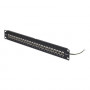 StarTech.com C6APANELSTP241UFT 24-Port 1U Durchführungs-Patchpanel, geschirmt Cat6a, RJ45, 19", schwarz