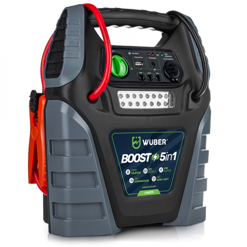 Wuber W14270 5-in-1 Booster-Luftkompressor mit Starthilfe