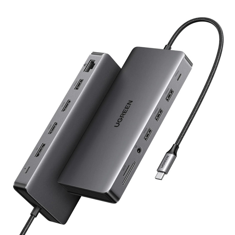 Ugreen Revodok Pro 313 USB-C Laptop-Dockingstation (15978), UGR1851, 100 W, grau