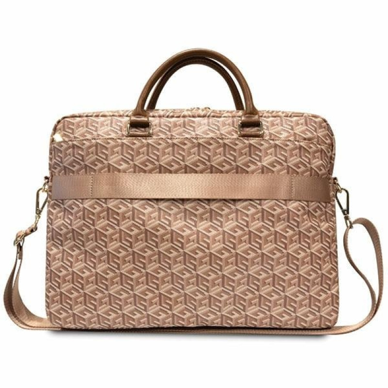 Guess GCube Stripes GUCB15HGCFSEW Laptoptasche, bis zu 16 Zoll, braun