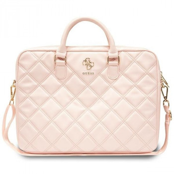 Guess GUCB15ZPSQSSGP 16-Zoll-Laptoptasche, Quilted 4G, pink