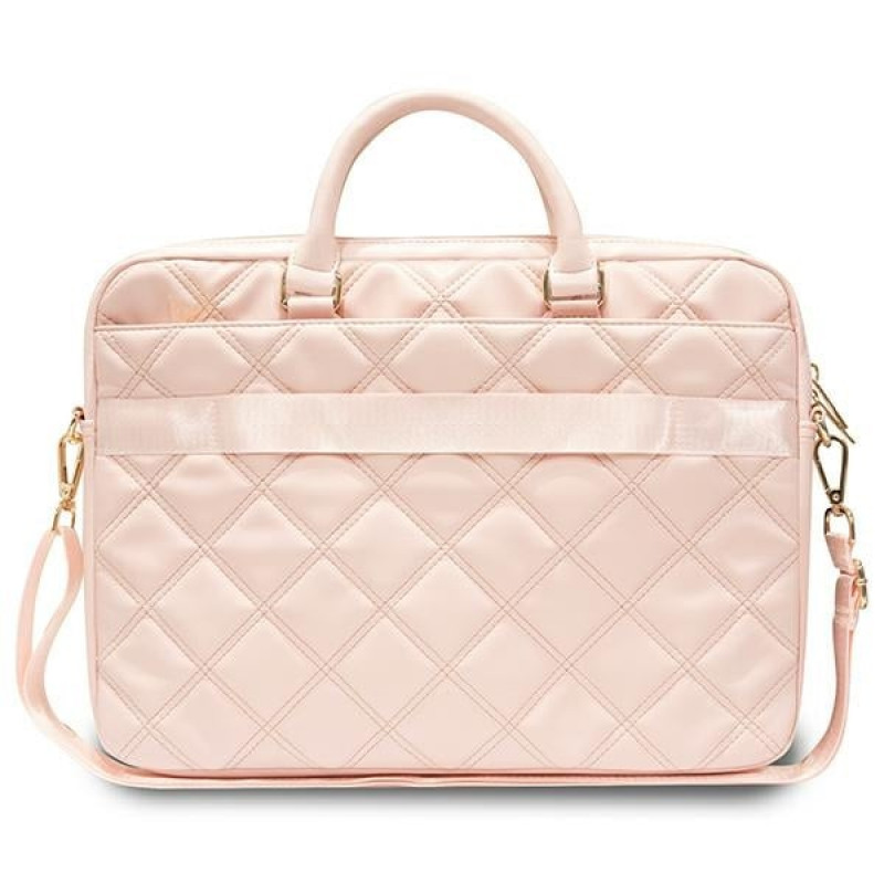 Guess GUCB15ZPSQSSGP 16-Zoll-Laptoptasche, Quilted 4G, pink