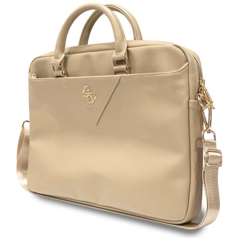 Guess GUCB15ZPGSTEGD 16-Zoll-Laptoptasche, Triangle 4G, light gold