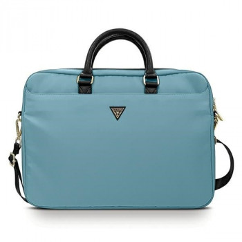 Guess GUCB15NTMLLB Laptoptasche bis 16 Zoll, Nylon Triangle Logo, blau