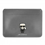 Karl Lagerfeld KLCS14PISFG Hülle, 13/14 Zoll, silber Saffiano Ikonik Karl