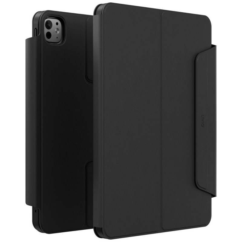 UNIQ Rovus Snapmount Magnetic 360 Rotating Detachable Tablet-Hülle für Apple iPad Pro 11 2024, schwarz