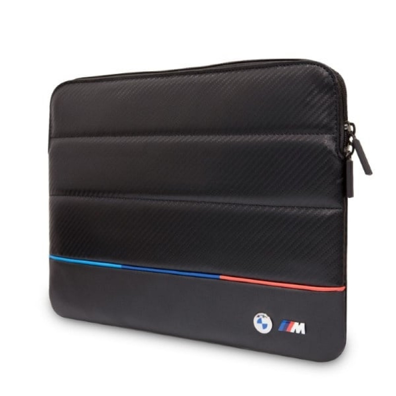 BMW BMCS16PUCARTCBK Laptophülle, 16 Zoll, schwarz Carbon Tricolor