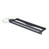 StarTech.com C6PANELSTP241U 24-Port 1U Blind-Keystone-Patchpanel mit Kabelmanagement-Bügel, 48,3 cm, CAT6A, schwarz