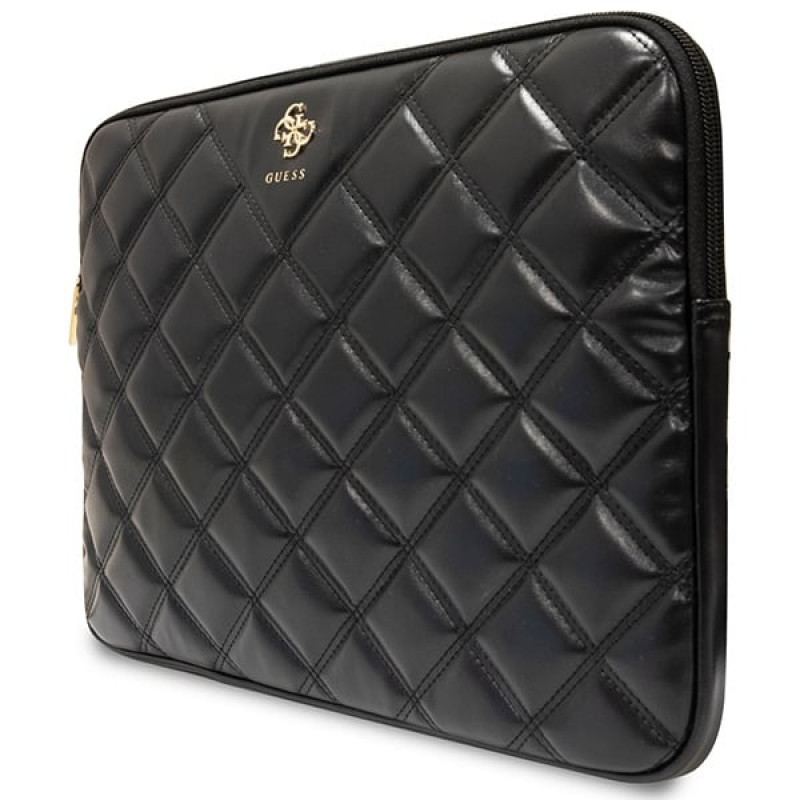 Guess GUCS14ZPSQSSGK Laptophülle, 14 Zoll, Quilted 4G, schwarz