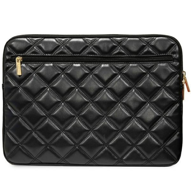 Guess GUCS14ZPSQSSGK Laptophülle, 14 Zoll, Quilted 4G, schwarz