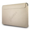 Guess GUCS13PUSASLG Saffiano Script Hülle für 13" Laptop, gold