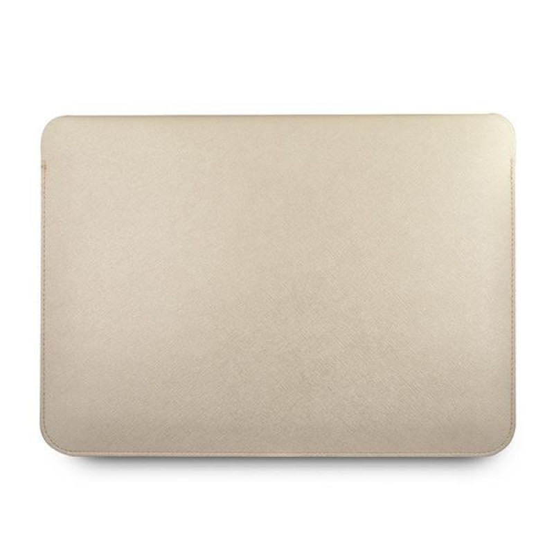 Guess GUCS13PUSASLG Saffiano Script Hülle für 13" Laptop, gold