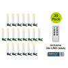 Goobay 75258 Kabellose LED-Weihnachtsbaumkerzen (20 Stk.), inkl. 20x AAA (LR03), Clips, Fernbedienung, Timer, dimmbar, warmweiß (2600 K)