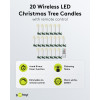 Goobay 75258 Kabellose LED-Weihnachtsbaumkerzen (20 Stk.), inkl. 20x AAA (LR03), Clips, Fernbedienung, Timer, dimmbar, warmweiß (2600 K)