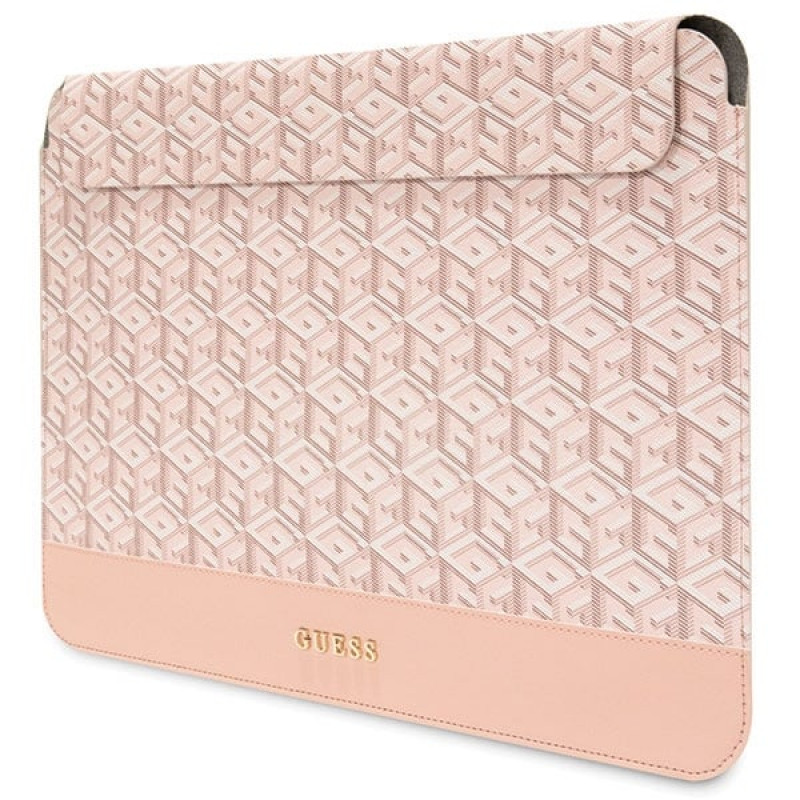 Guess GUCS14HGCFSEP Laptop-Hülle 14 Zoll, GCube Stripes, pink