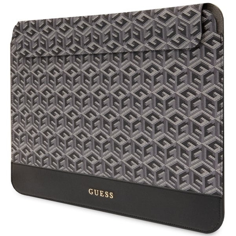 Guess GUCS14HGCFSEK Laptophülle 14 Zoll, GCube Stripes, schwarz