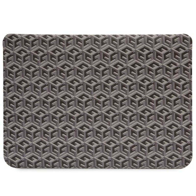 Guess GUCS14HGCFSEK Laptophülle 14 Zoll, GCube Stripes, schwarz