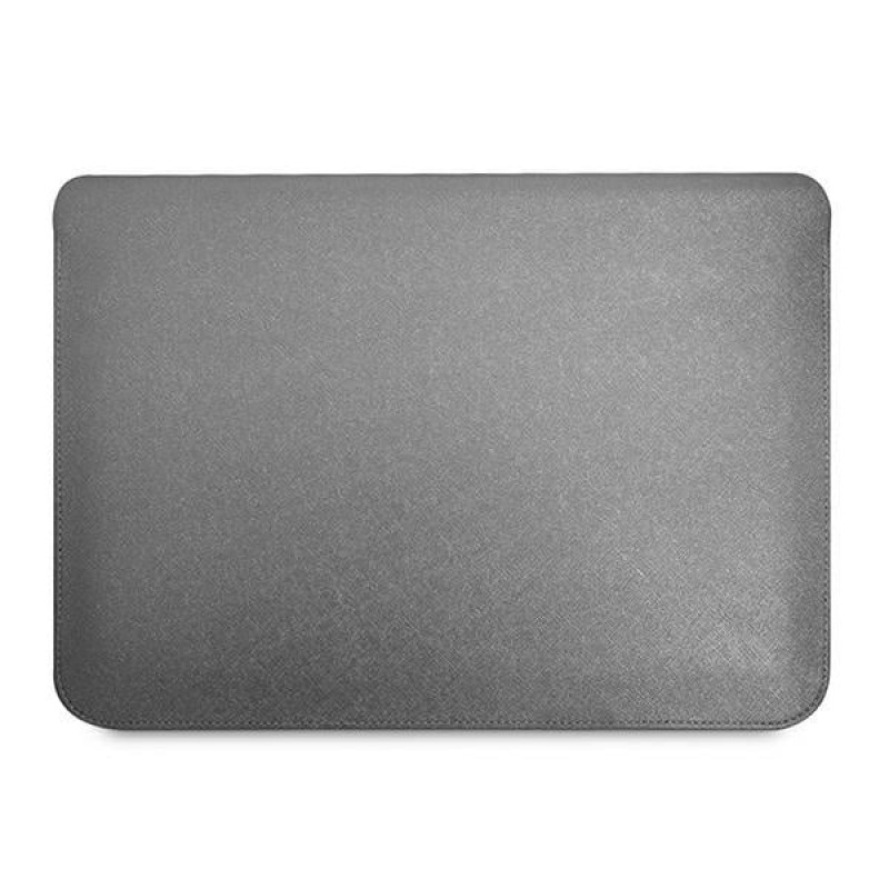 Guess GUCS14PSATLG Laptop-Hülle 13/14 Zoll, Saffiano Triangle, silber