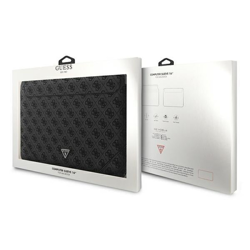Guess GUCS16P4TK Laptop-Hülle 16 Zoll, 4G Uptown Triangle, schwarz