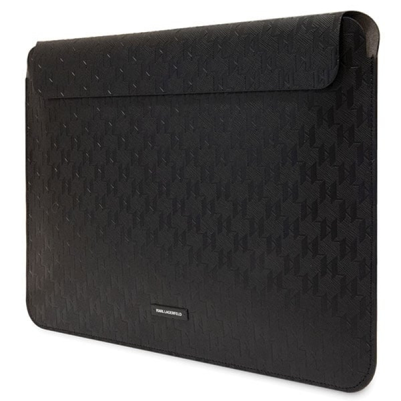 Karl Lagerfeld KLCS14SAKLHPK Laptophülle für 14", schwarz, Saffiano Monogram Plaque