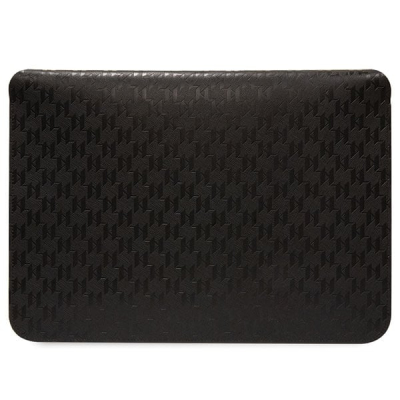 Karl Lagerfeld KLCS14SAKLHPK Laptophülle für 14", schwarz, Saffiano Monogram Plaque