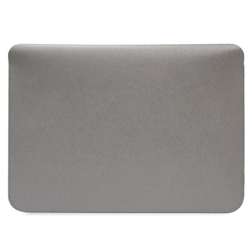 Karl Lagerfeld KLCS14SAKCPMG Laptophülle für 14", silber, Saffiano Karl&Choupette