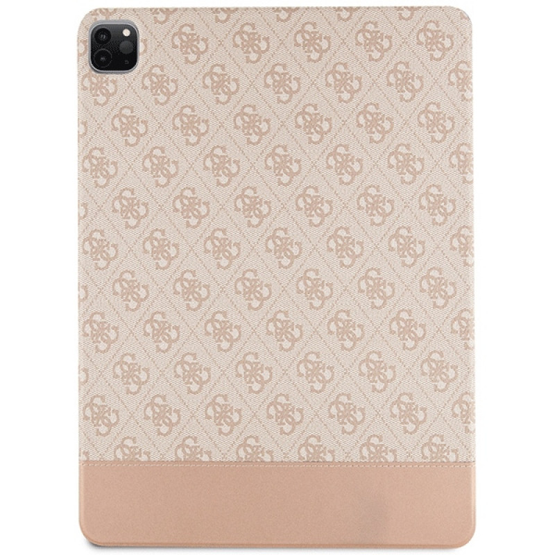 Guess GUFCP12PS4SGP Apple iPad Pro 12.9" (2020/2021/2022, 4./5./6. Generation) Bookcase, 4G Stripe Allover, Pink