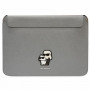 Karl Lagerfeld KLCS16SAKCPMG Laptophülle für 16 Zoll, silber, Saffiano Karl&Choupette