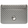 Karl Lagerfeld KLCS14SAKHPCG Laptophülle für 14 Zoll, silber, Saffiano Monogram Choupette