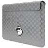 Karl Lagerfeld KLCS14SAKHPCG Laptophülle für 14 Zoll, silber, Saffiano Monogram Choupette