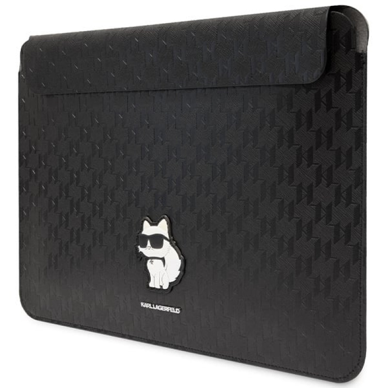 Karl Lagerfeld KLCS14SAKHPCK Laptophülle für 14 Zoll, schwarz, Saffiano Monogram Choupette